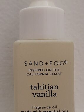Sand + Fog Tahitian Vanilla Fragrance Oil Dropper 0.33 fl oz / 10ml NEW